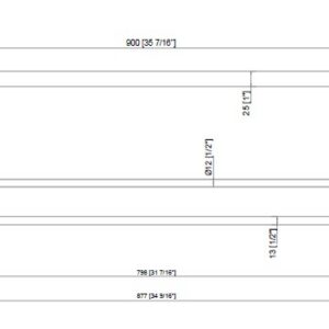 DOUBLE TOWEL BAR 90CM