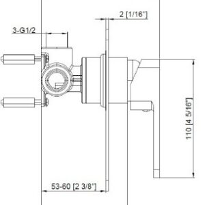 SHOWER MIXER SQUARE D1