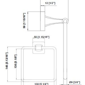 SQUARE TOWEL RING