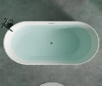 blue fluted tub