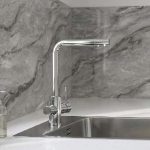 dual water tap chrome