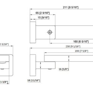 square spout dimensions